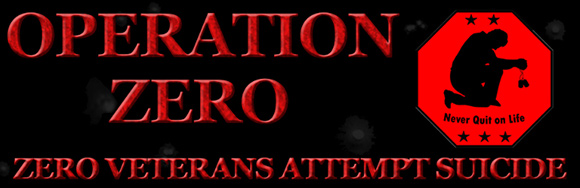 Operation Zero Veterans Attempt Suicide Banner