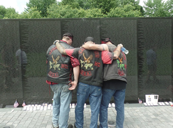 Brothers at the TX Memorial Wall